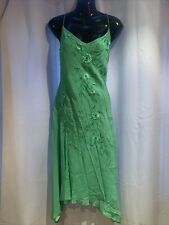 A. Womens 16 Green Debut Floral Dress SEQUINS SMART SUMMER PARTY FORMAL WEDDING
