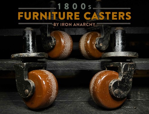Antique furniture stem casters - antique,