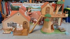 Sylvanian Families  Tree House And Log Cabin set