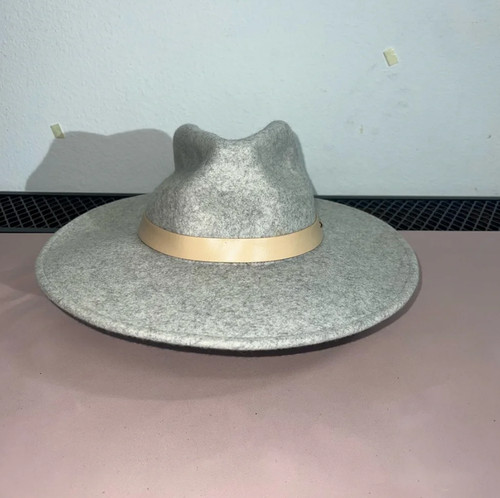 Grey felt fedora - hat, wide