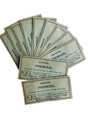 Vintage paper seed packets