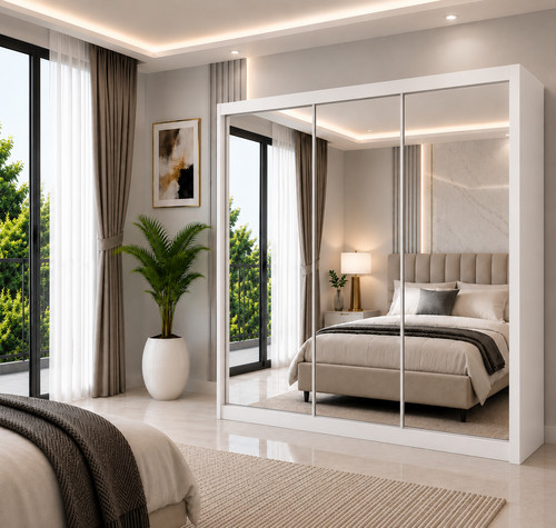 Mirrored sliding door - door, wardrobe