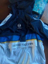 Sergio Tacchini Cologne Mens Track Top Vintage Retro Hooded Size L New &Genuine