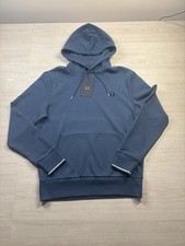 Fred Perry Hoodie Tipped Blue