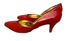 Ted Baker Coral Orange  Kitten Heels Patent Leather Used Size 5.5