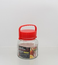 Large Red Top Lid Airtight Glass Preserve Pickle Storage Jars Choice of 4