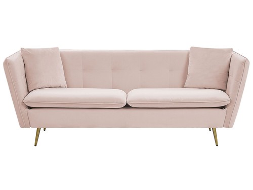 Seater velvet sofa pink - velvet,