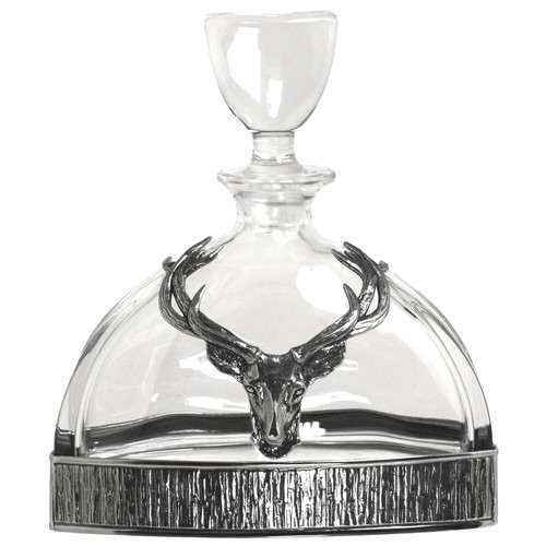 Majestic stag pewter decanter - pewter,