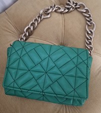 Zara Green Quilted Bag With