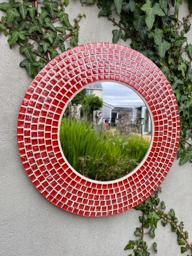 Round mosaic wall - mosaic, mirror