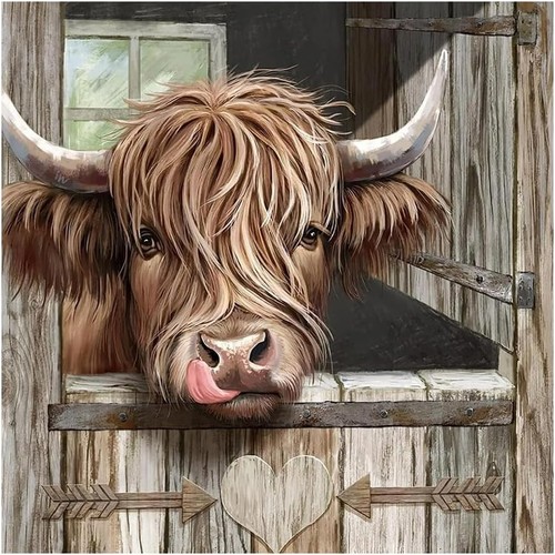 Highland cow diamond painting - diamond,