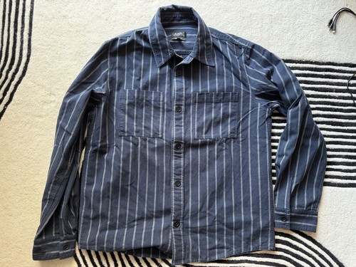 Apc navy striped shirt large - navy,