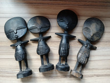 4 x Ashanti wooden carved