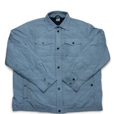 32 Degrees Heat Down Filled Lightweight Jacket Mens Large Grey Soft Shell Zip Up