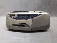 Vintage Roberts RC-9907 Radio Cassette Recorder Retro Boombox with Clock Alarm