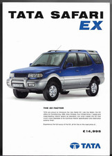 Tata Safari EX 2004 UK Market Single Sheet Sales Brochure