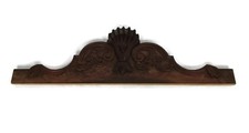 Beautiful antique pediment over door trim hand carved wood France reclaimed arch