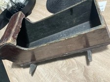 Original antique  Folk Art Victorian Primitive Dolls Cradle, 15.5” Long