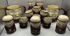 Collection Of Weiss Pottery Monks Inc Egg Cups, Chucky Friar Mugs, Salt & Pepper