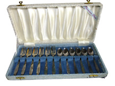 Cake Forks Spoons Dessert Cutlery Yeoman Plate EPNS Silver Plated 60s 70 Vintage