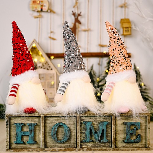 3pcs lighted santa xmas - 3pcs,
