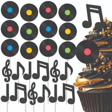 Vinyl Records & Black Glitter