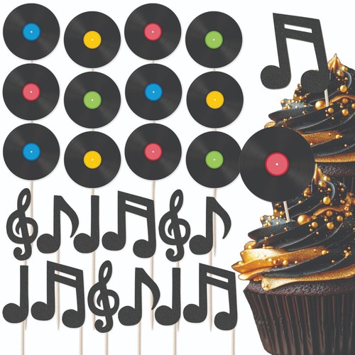 Vinyl records black glitter - &,