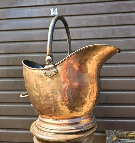 Vintage copper coal scuttle - vintage,