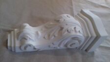 A pair of very large victorian style acanthus leaf design plaster corbels 