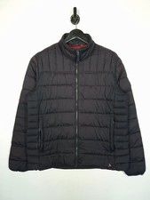 Joules Quilted Padded Jacket Size Large Men's Navy Blue Warm Water Resistant