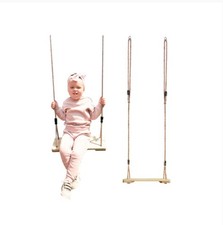 Wooden Swing Seat for Kids – Climbing Frame Attachment with Adjustable Ropes Eco