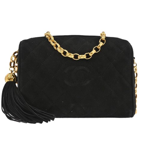 Chanel black suede - chanel, bag