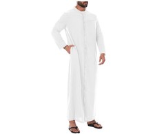 YAOHUOLE Men’s White Abaya