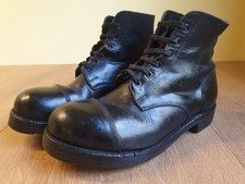 British Army 1950s Drill Hobnail Parade Boots 10L Military Issue.
