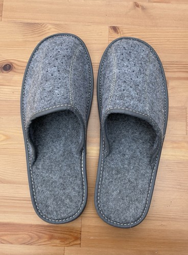 Men grey felt slip mule - grey,