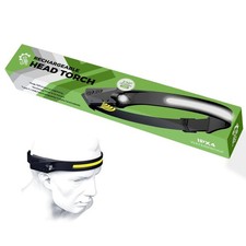 LED Rechargeable Head Torch | Wide Beam Motion Sensor Waterproof Headlamp