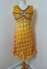 Yellow Beaded Flapper Dress