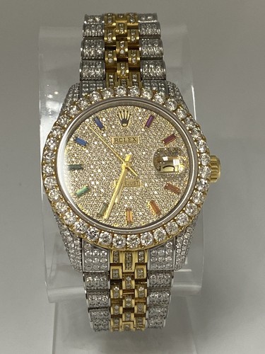 Rolex mens 18k gold datejust - 18k,