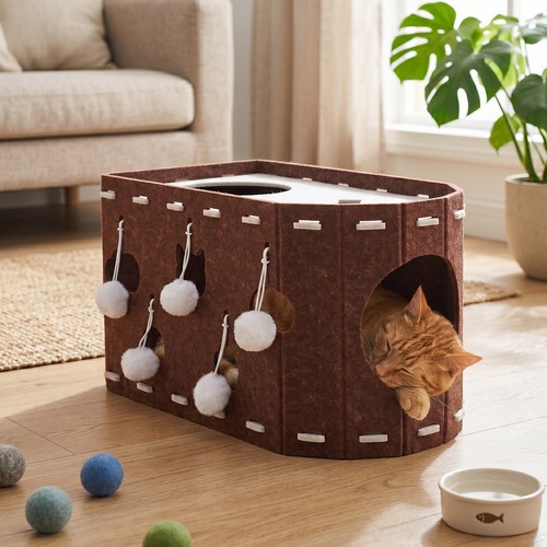 Felt cat tunnel - felt,
