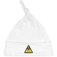 'Toxic Waste Warning Triangle' Baby Beanie Hat (BH00031783)