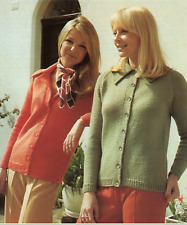 Ladies Easy Knit Cardigan/Jacket Knitting Pattern Raglan Sleeves DK 34-40" 1399