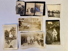 LOT of 10 Antique & Vintage Photos, People with Bicycles, Trikes, & Pedal Car