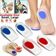 Silicone Heel Support Shoe Pads Gel Orthotic Plantar Insert Pair Insoles Cushion