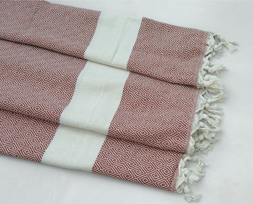 Turkish peshtemal towel brick - towel,,