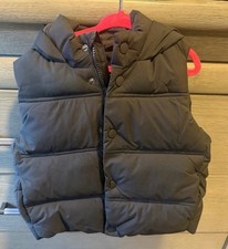 Zara Black Puffer Hooded Vest