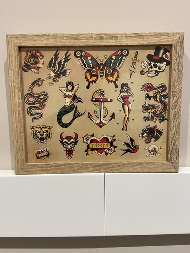 Set framed tattoo prints - of,