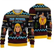 The Good Power of Christmas He-Man Ugly Christmas Sweater, Christmas Gifts New.