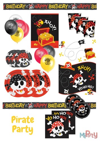 Pirate tableware birthday - pirate,