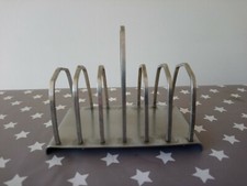 Vintage Old Olde Hall Deco Retro Stainless Steel Toast Rack Elegant mid century 