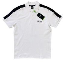 Hugo Boss Polo Slim Fit Shirt (Golf) White & Black